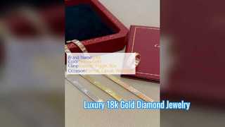Echte 18k gouden diamanten armband, luxe op maat gemaakte sieraden