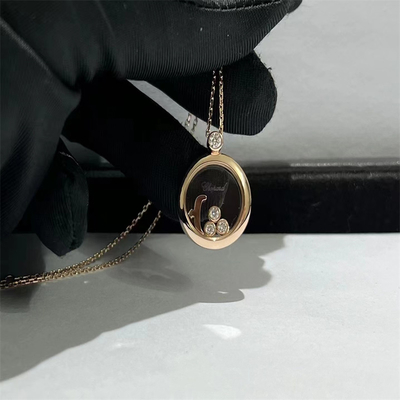 Hoogwaardige Chopard Happy Diamond Ketting Solid Gold Luxe Juwelen voor vrouwen