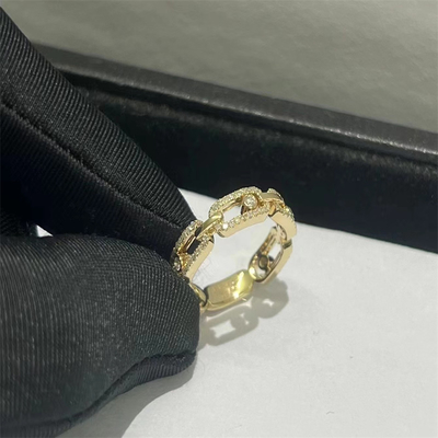 Luxe trouwerij 18k goud diamant ring VVS diamant AU750 goud diamant ring