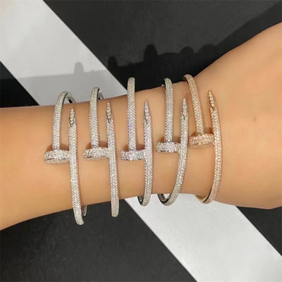 Juwelenluxe Brand Just een Echte Diamant van Rose Gold Ref N6702117 van de Spijkerarmband