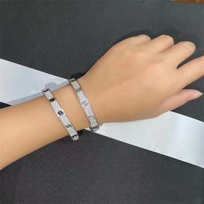 De Liefdearmband van Brand White Gold Bracelet Brand van douanejuwelen met Diamanten