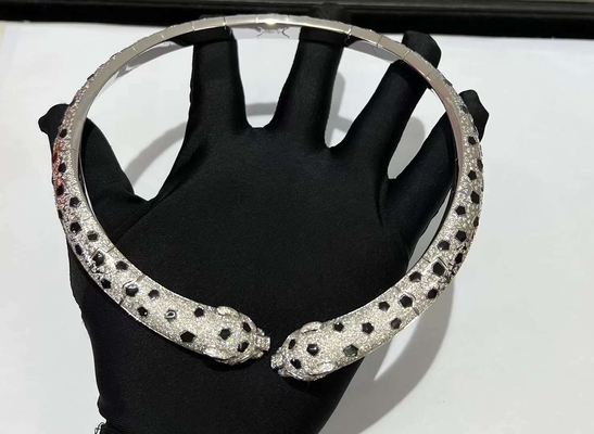 Van de de Diamantluxe van de douanehalsband van het merkBrand jewelry tiger necklace de juwelenfabrikant
