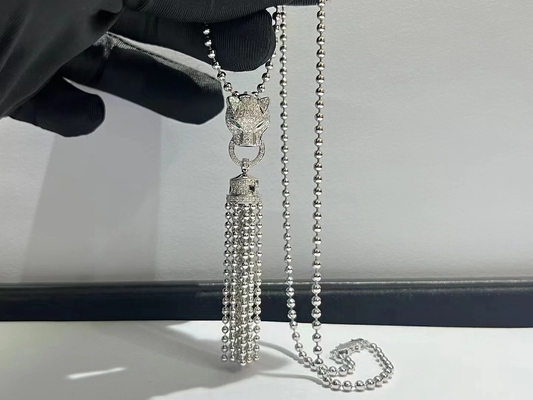 De Smaragden & Diamanten Panthère DE Brand Necklace van het Brand18k Witgoud