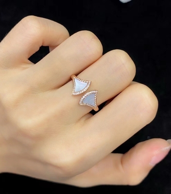 Premium kwaliteit luxe 18k goud diamanten ring maat sieraden diva's droom ring