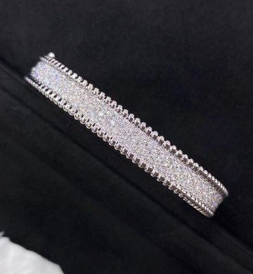 PerléE Diamonds Armband, 3 rijen, Middelmodel 18K Wit Goud, Diamant High Jewelry