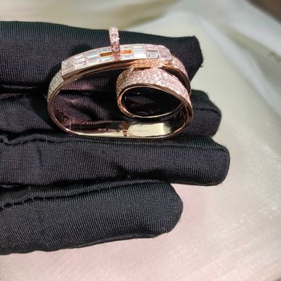 Einde Custom solide 18k Gold Juwelen Ring Echte Diamant Juwelen High Brand