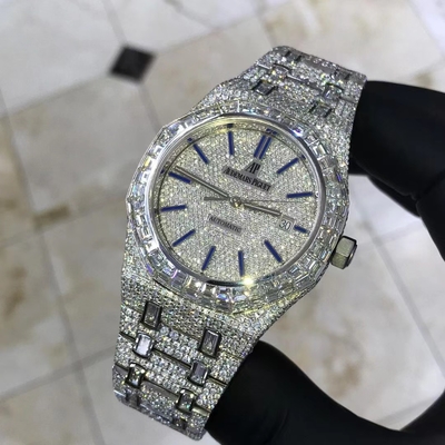 DE Moissanite Vvs Icebox Diamant horloges Mensen fijne sieraden