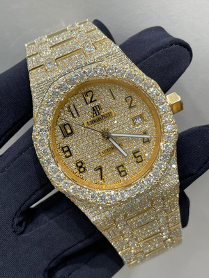 Hiphop Moissanite Ice Cube Horloge Automatisch Beweging