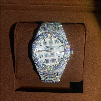 Bust Down Horloge Volle Iced Uit Diamant Horloge Moissanite Diamant Pols horloge